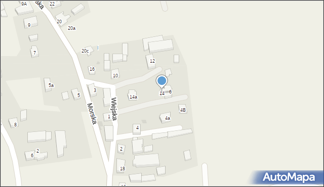 Odargowo, Wiejska, 14, mapa Odargowo