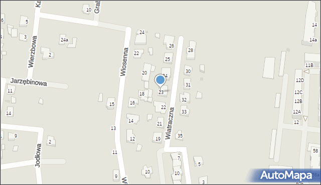 Odolanów, Wiatraczna, 23, mapa Odolanów
