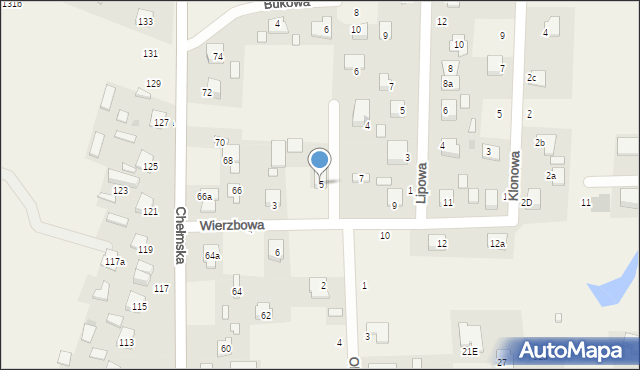 Okszów, Wierzbowa, 5, mapa Okszów