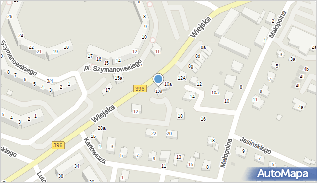 Oława, Wiejska, 10d, mapa Oława