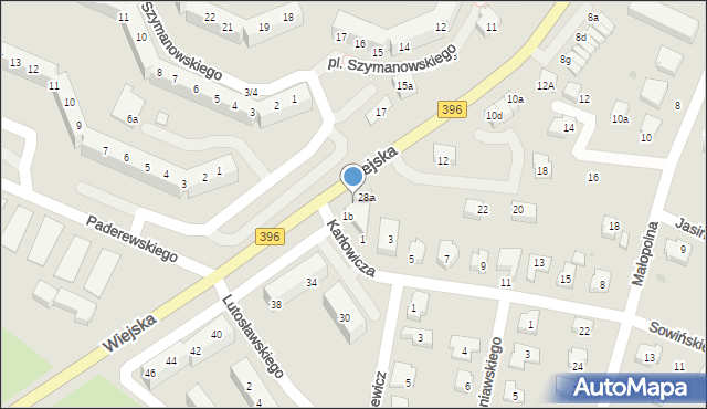 Oława, Wiejska, 28b, mapa Oława