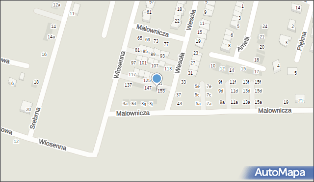 Oława, Wiosenna, 151, mapa Oława