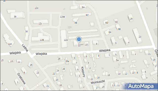 Olecko, Wiejska, 12, mapa Olecko