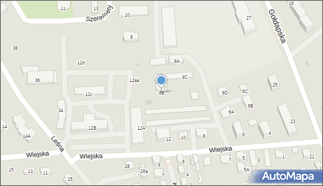 Olecko, Wiejska, 8B, mapa Olecko