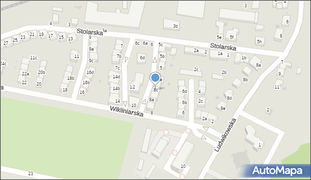 Oleśnica, Wikliniarska, 8c, mapa Oleśnica