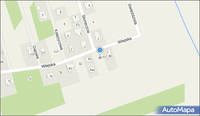 Oliszki, Wiejska, 86, mapa Oliszki