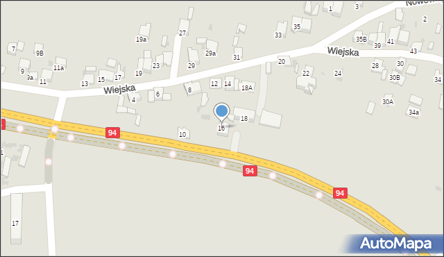 Olkusz, Wiejska, 16, mapa Olkusz