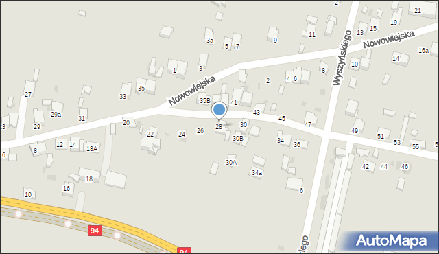 Olkusz, Wiejska, 28, mapa Olkusz