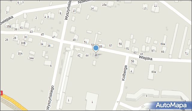 Olkusz, Wiejska, 46, mapa Olkusz