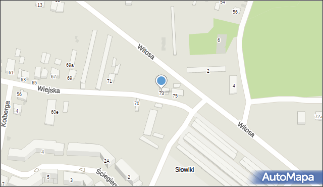 Olkusz, Wiejska, 73, mapa Olkusz