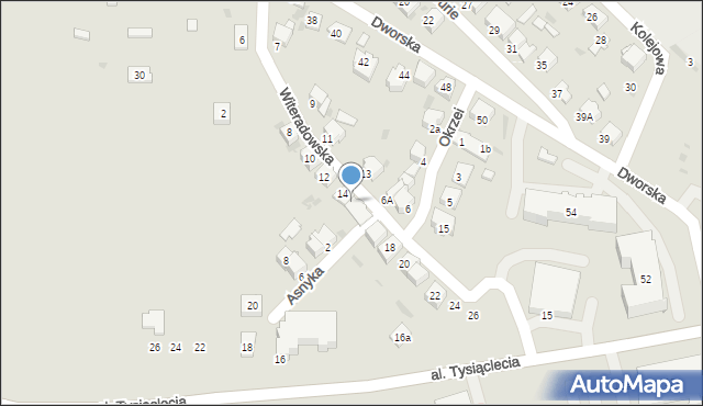 Olkusz, Witeradowska, 16, mapa Olkusz