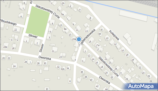 Olkusz, Witeradowska, 2, mapa Olkusz