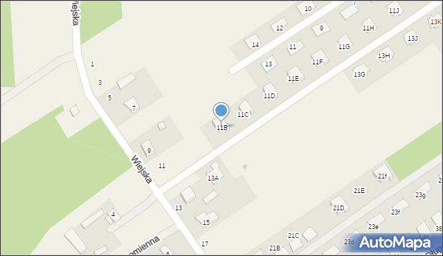 Olszewnica Stara, Wiejska, 11B, mapa Olszewnica Stara