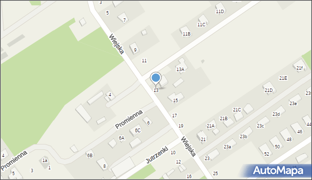 Olszewnica Stara, Wiejska, 13, mapa Olszewnica Stara