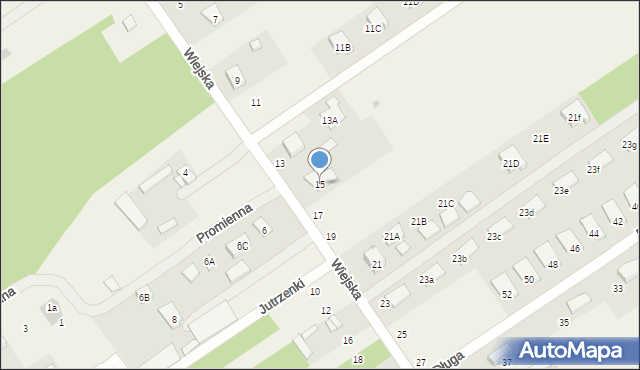 Olszewnica Stara, Wiejska, 15, mapa Olszewnica Stara