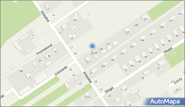Olszewnica Stara, Wiejska, 21A, mapa Olszewnica Stara