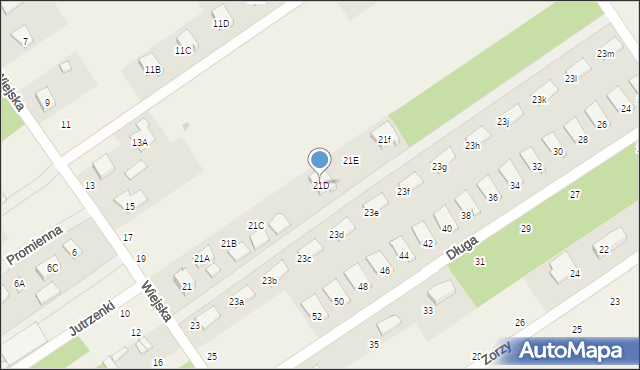 Olszewnica Stara, Wiejska, 21D, mapa Olszewnica Stara