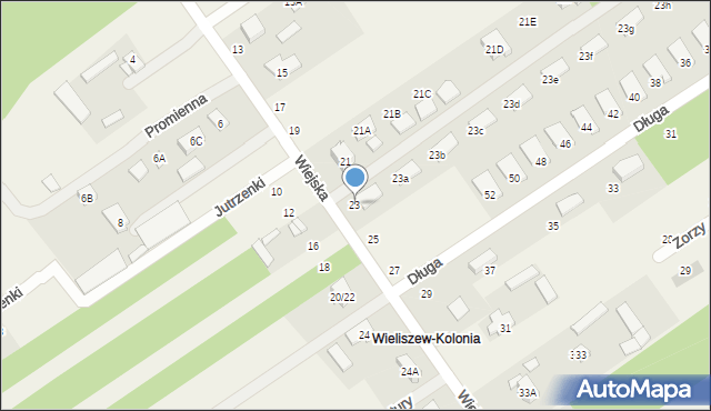 Olszewnica Stara, Wiejska, 23, mapa Olszewnica Stara