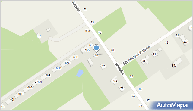 Olszewnica Stara, Wiejska, 68, mapa Olszewnica Stara