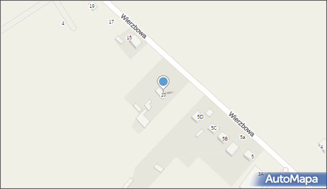 Olszewo-Borki, Wierzbowa, 10, mapa Olszewo-Borki