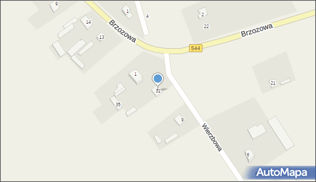 Olszewo-Borki, Wierzbowa, 31, mapa Olszewo-Borki
