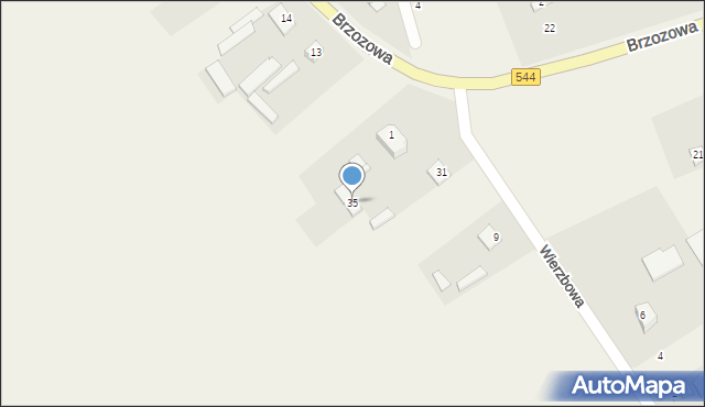 Olszewo-Borki, Wierzbowa, 35, mapa Olszewo-Borki