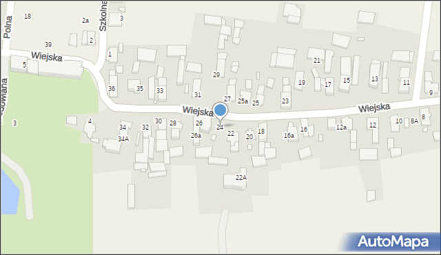 Olszowa, Wiejska, 24, mapa Olszowa