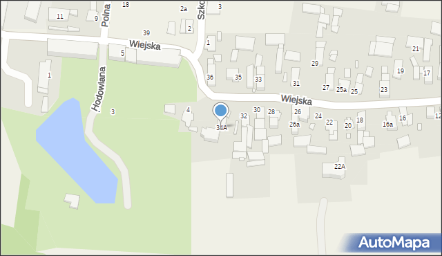 Olszowa, Wiejska, 34A, mapa Olszowa