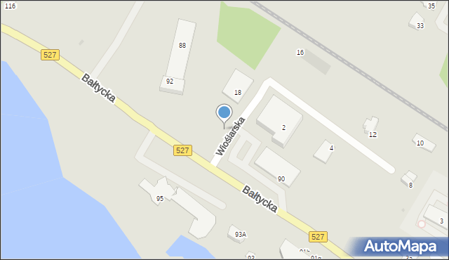 Olsztyn, Wioślarska, 19, mapa Olsztyna