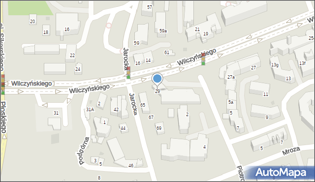 Olsztyn, Wilczyńskiego Tomasza, bp., 29, mapa Olsztyna