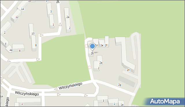 Olsztyn, Wilczyńskiego Tomasza, bp., 2b, mapa Olsztyna