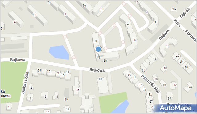 Olsztyn, Witosa Wincentego, 1g, mapa Olsztyna