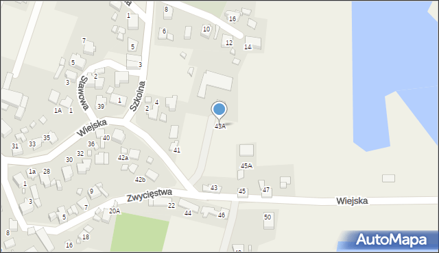 Olza, Wiejska, 43A, mapa Olza