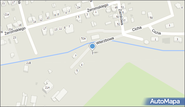 Opalenica, Wierzbowa, 2, mapa Opalenica