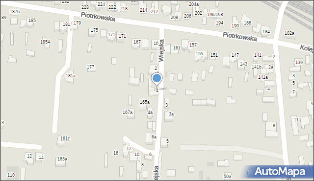 Opoczno, Wiejska, 4, mapa Opoczno