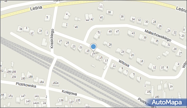 Opoczno, Witosa Wincentego, 17, mapa Opoczno