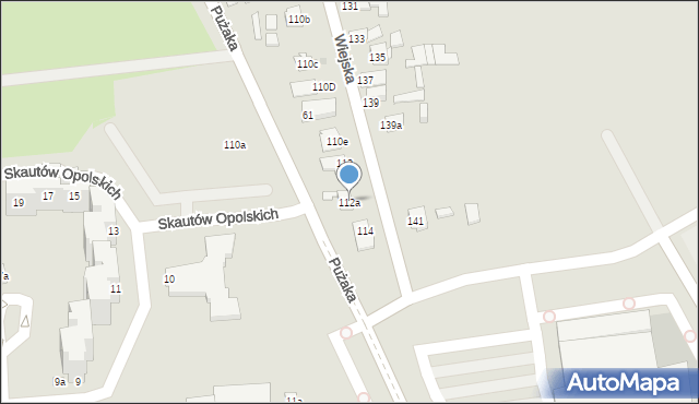 Opole, Wiejska, 112a, mapa Opola