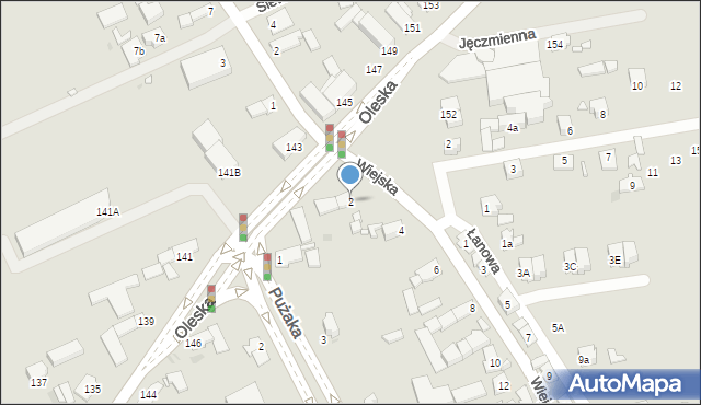 Opole, Wiejska, 2, mapa Opola