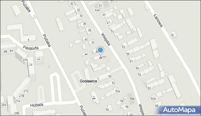 Opole, Wiejska, 48, mapa Opola