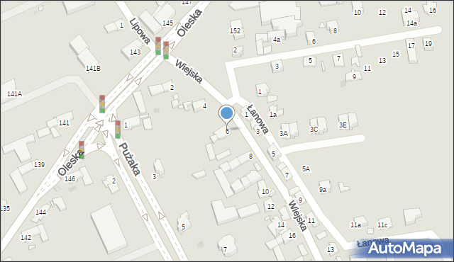 Opole, Wiejska, 6, mapa Opola