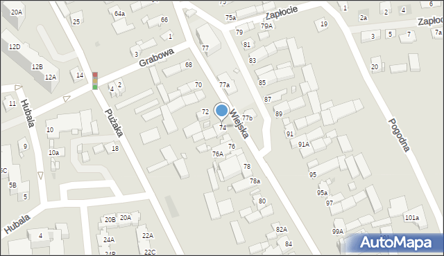 Opole, Wiejska, 74, mapa Opola