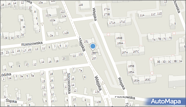 Opole, Wiejska, 155, mapa Opola