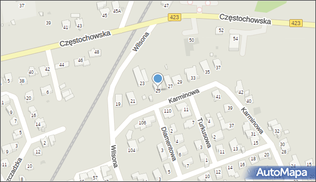 Opole, Wilsona Thomasa Woodrowa, 25, mapa Opola