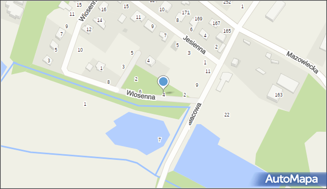 Opypy, Wiosenna, 4, mapa Opypy