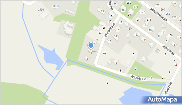 Opypy, Wiosenna, 5, mapa Opypy