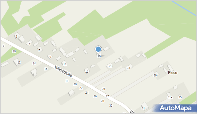 Orońsko, Wierzbicka, 17, mapa Orońsko