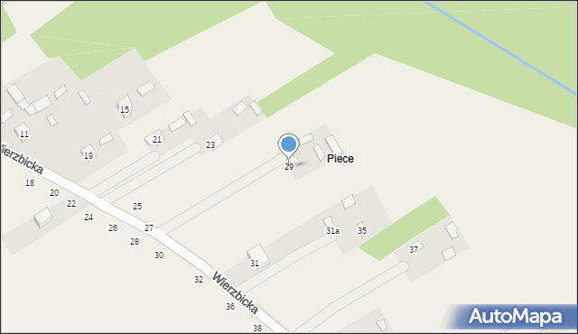 Orońsko, Wierzbicka, 29, mapa Orońsko
