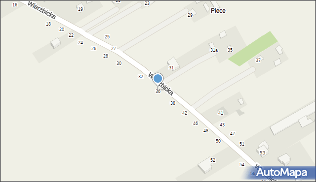 Orońsko, Wierzbicka, 36, mapa Orońsko