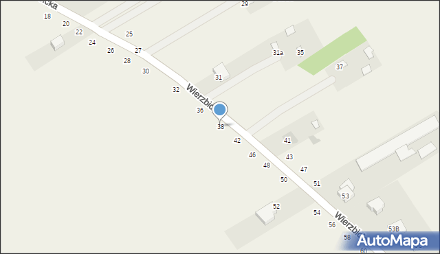 Orońsko, Wierzbicka, 38, mapa Orońsko