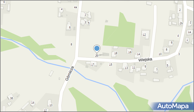 Ortowice, Wiejska, 20, mapa Ortowice